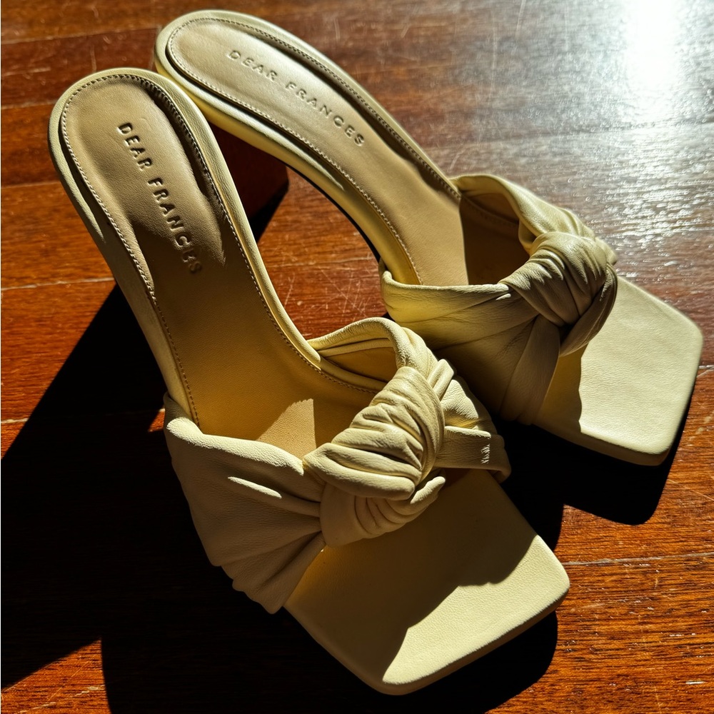 Dear Frances Leather Knot Mules